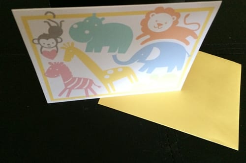 jungle animal thank you cards