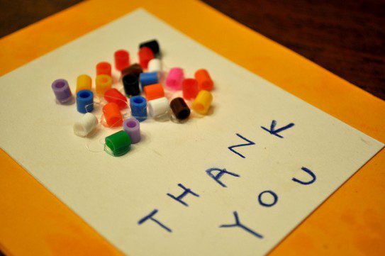 kids party thank you card